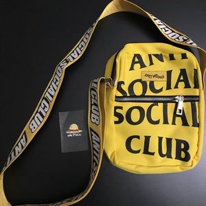 Anti Social Social Club ASSC Remix Yellow Side Bag